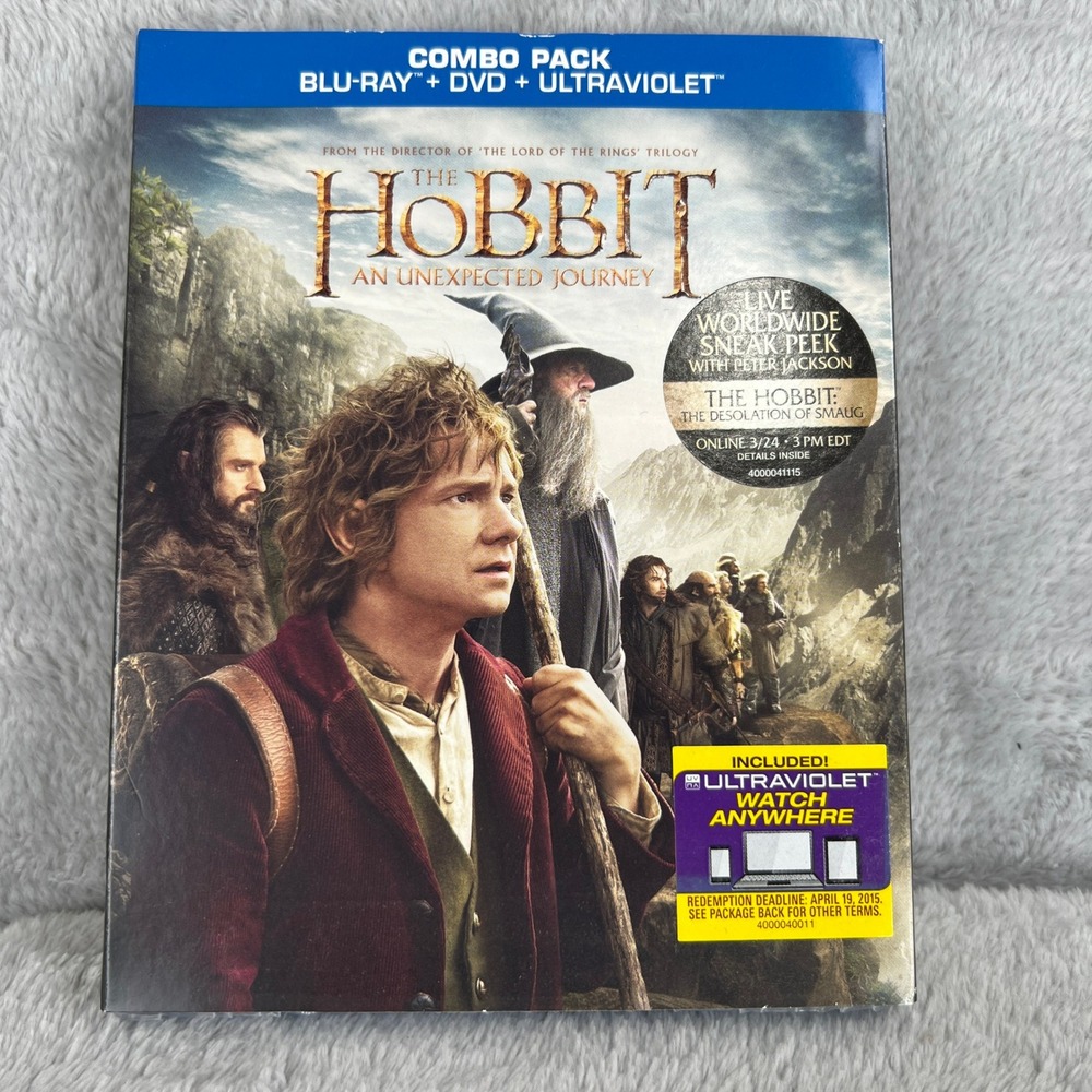 The Hobbit An Unexpected Journey Blu-ray Movie New Sealed Fantasy Adventure